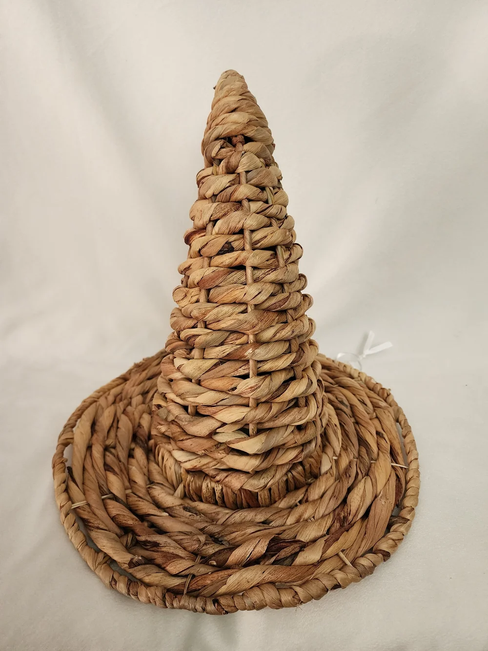 Handwoven Natural Straw Witch Hat - Home Accent